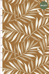 Modern Tropical Leaf Patterned Digital Printed Fabric
